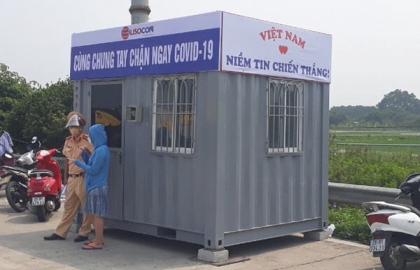 LISOCON sponsors mobile homes for anti-epidemic checkpoints in Hanoi