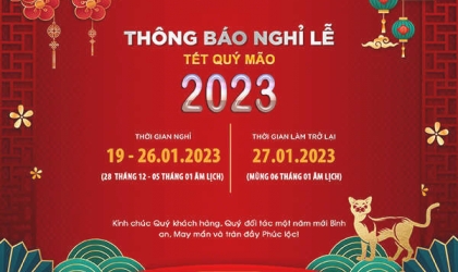 THÔNG BÁO LỊCH NGHỈ TẾT QUÝ MÃO 2023